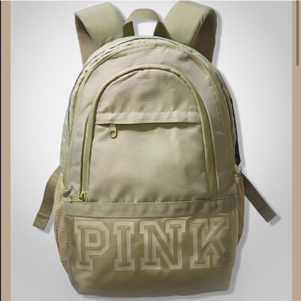 PINK Victoria's Secret Beige Backpack - Picture 1 of 8